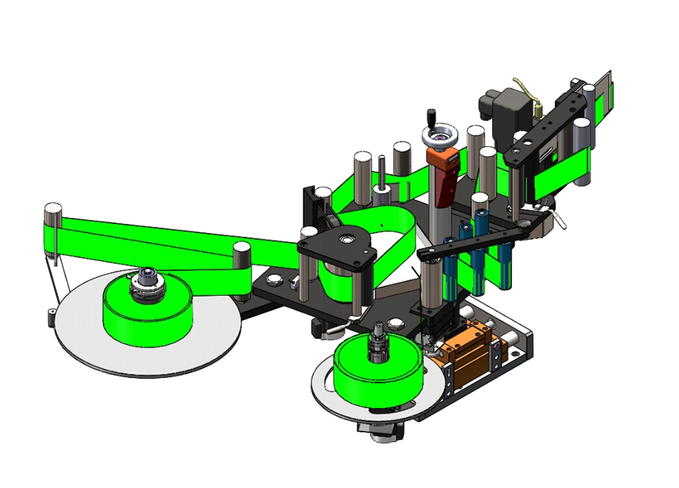 3D label-applicator drawing